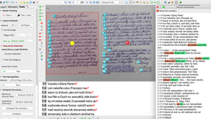 Obr. 6 Segmentacia textu- transkripcia v editore Transkribus a vysledok automatickej transkripcie.png