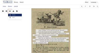 Obr. 7 Transkripcia tlace J. N. Bobulu Janosik zverejnena v read-serch -hore vedla textu- dolu cez text.png
